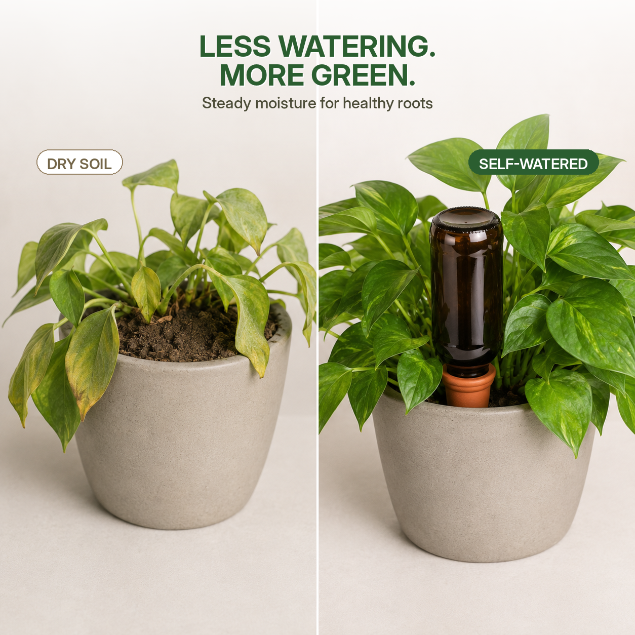 Tuffwarppedtm™ TerraCotta Automatic Plant Watering Spikes | Vacation-Proof Self-Watering System