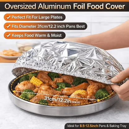 Reusable Aluminum Foil Food Cover (40 Pack)