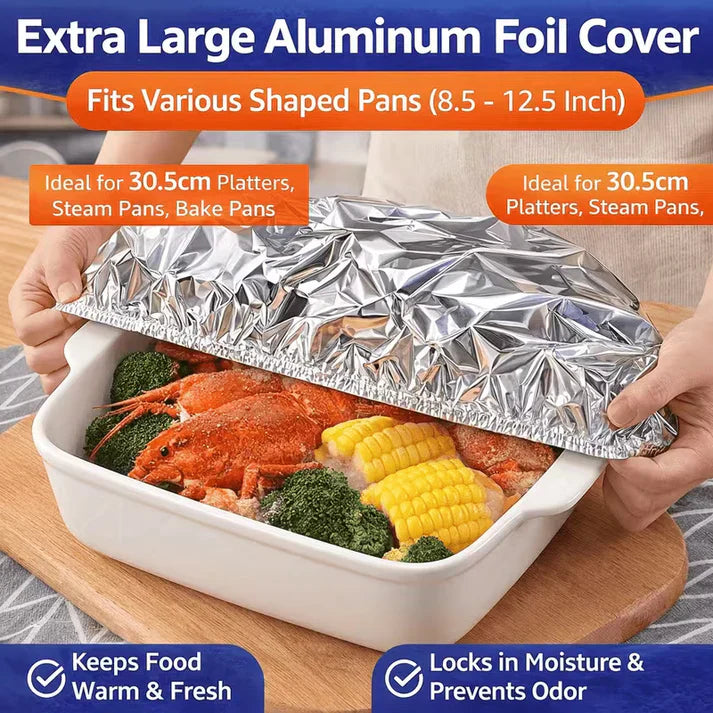 Reusable Aluminum Foil Food Cover (40 Pack)