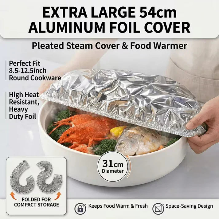 Reusable Aluminum Foil Food Cover (40 Pack)