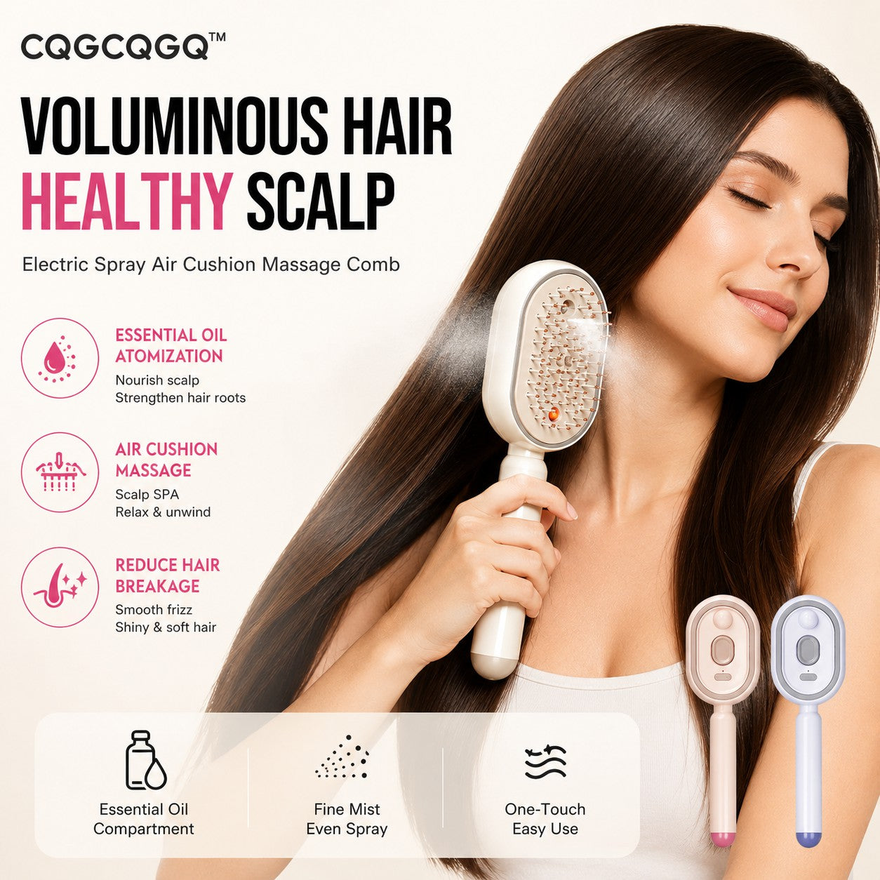CQGCQGQ™ Stop Dry Brushing. Start Misting, Massaging & Reviving Your Hair