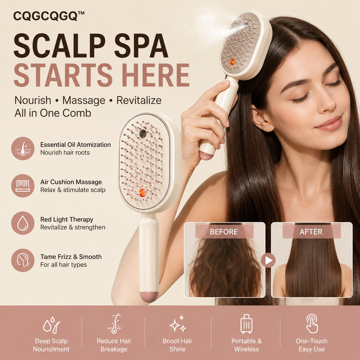 CQGCQGQ™ Stop Dry Brushing. Start Misting, Massaging & Reviving Your Hair