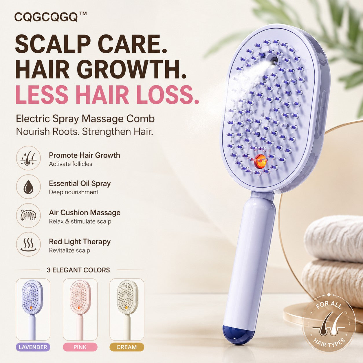 CQGCQGQ™ Stop Dry Brushing. Start Misting, Massaging & Reviving Your Hair