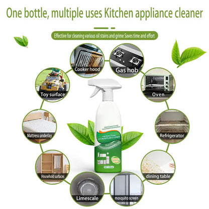 Natural Enzyme Formula Kitchen Cleaning Spray - Fast-Acting Household Grease